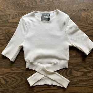 White crop top